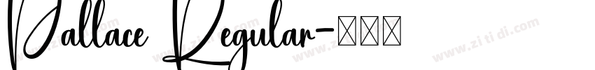 Pallace Regular字体转换